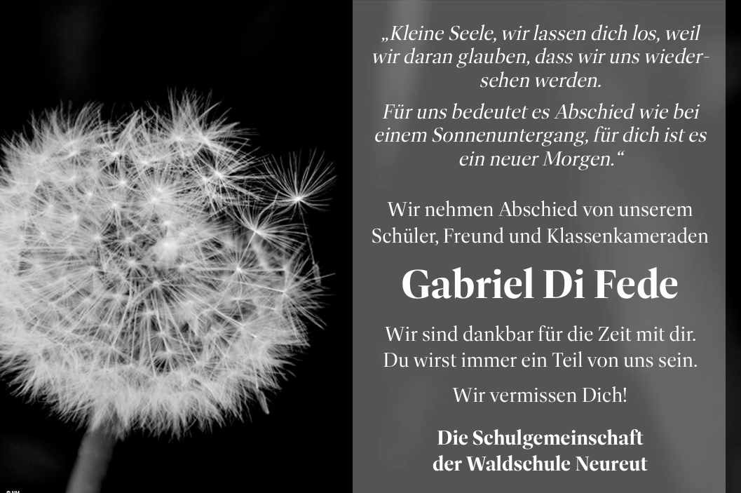 Traueranzeige Gabriel